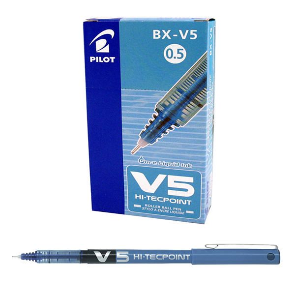 V BALL LIQUID INK-PENS, HI-TEC POINT V5 - PKT 1*12 1