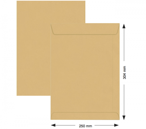 ENVELOPE BROWN 13*9 - A4 SIZE - HISPAPEL/CAPITAL - 250/Pack 1