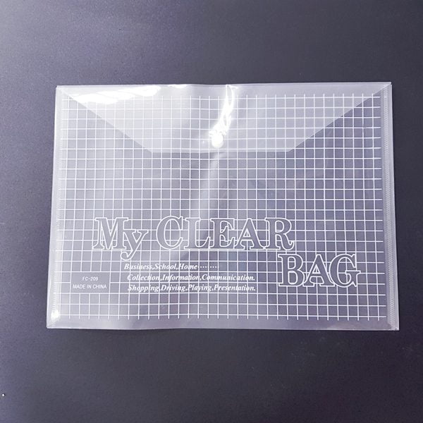 File Holder My Clear Bag Thick- 12 Pieces, Clear 1