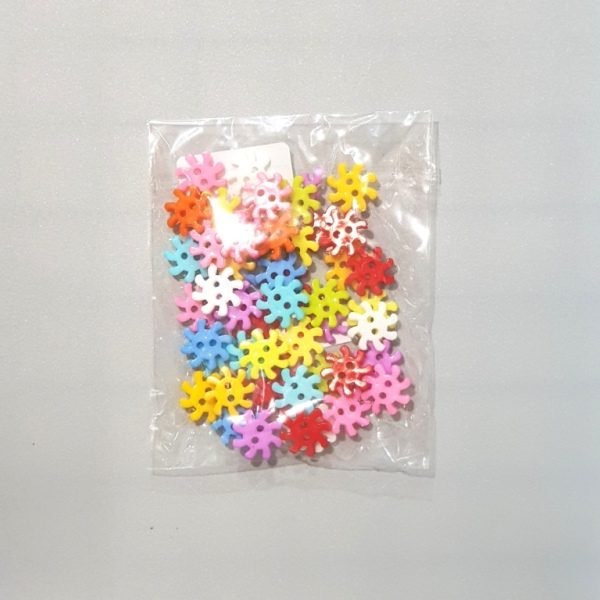 Handicraft Buttons 2- star design colored 1