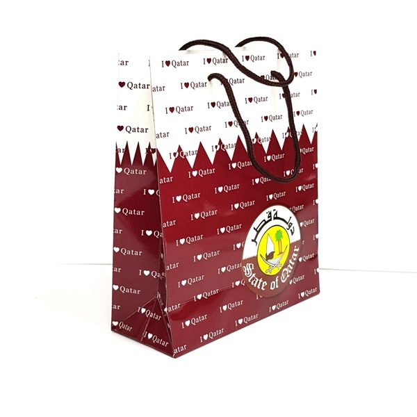 Gift bag with Qatar Flag Design - Code 003M - Qatar National Day Gifts 2