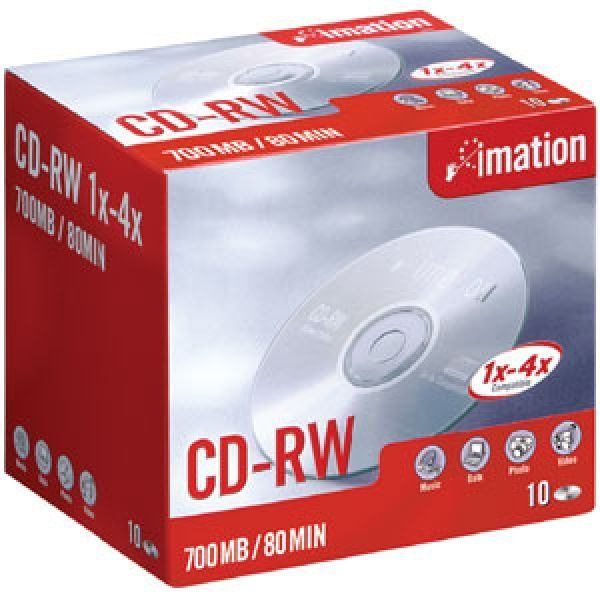 CD-RW- IMATION - 700MB - 1O CDS 1