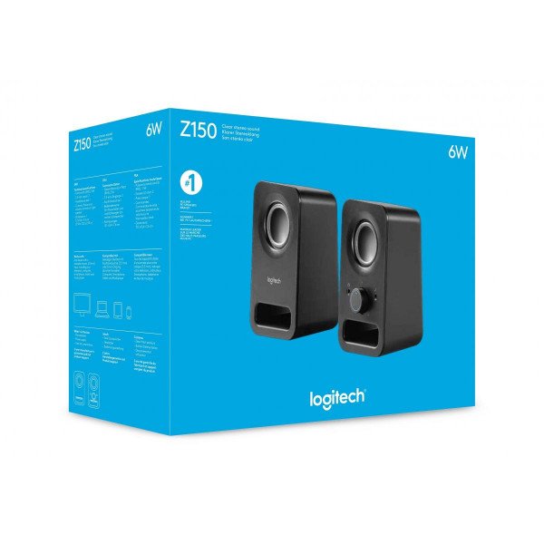 logitech multimedia speakers black z150