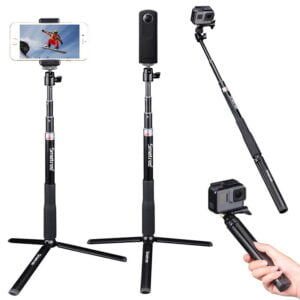 Smatree Extendable Selfie Stick 36.6'' with Tripod Stand for GoPro Hero and Phone 1 Smatree Extendable Selfie Stick