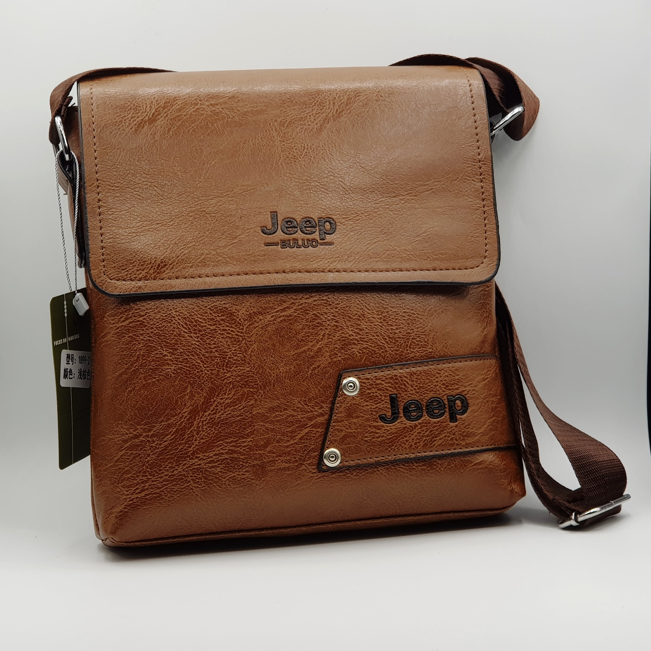 jeep leather man bag