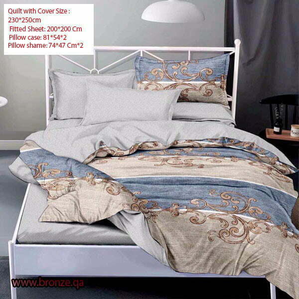 6 Pcs Double Bed Set Cover 50 Cotton 1 Comforter 1 Bed Mattress