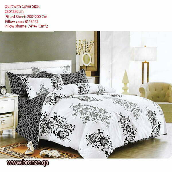 6 Pcs Double Bed Set Cover 50 Cotton 1 Comforter 1 Bed Mattress