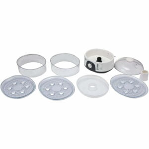 Black+Decker 775W 10 Liter 3-Tier Food Steamer with Timer, White - HS6000-B5 7