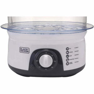 Black+Decker 775W 10 Liter 3-Tier Food Steamer with Timer, White - HS6000-B5 6