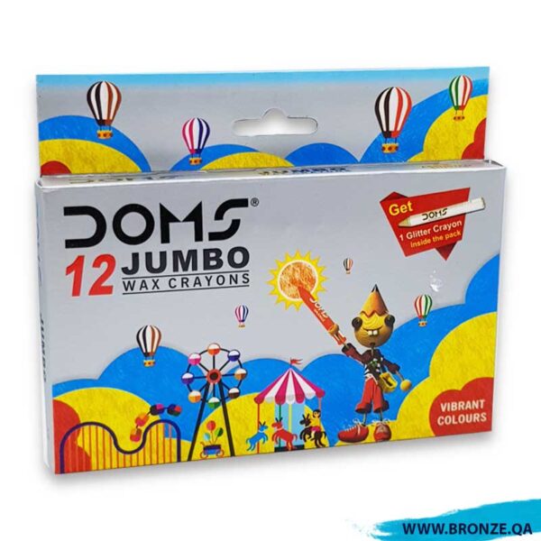 Doms 12 Jumbo wax crayons 1