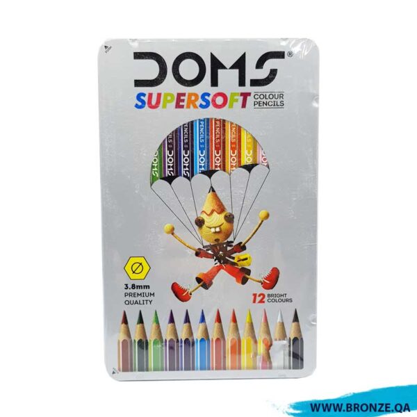 Doms supersoft colour pencil in iron box 1x12 1