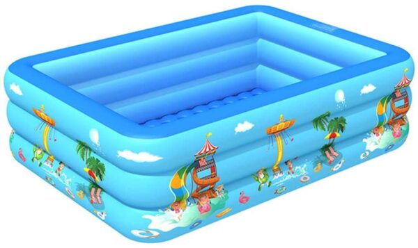 Inflatable Swimming Pool Paddling Pool Bathing 173x120x46CM 2