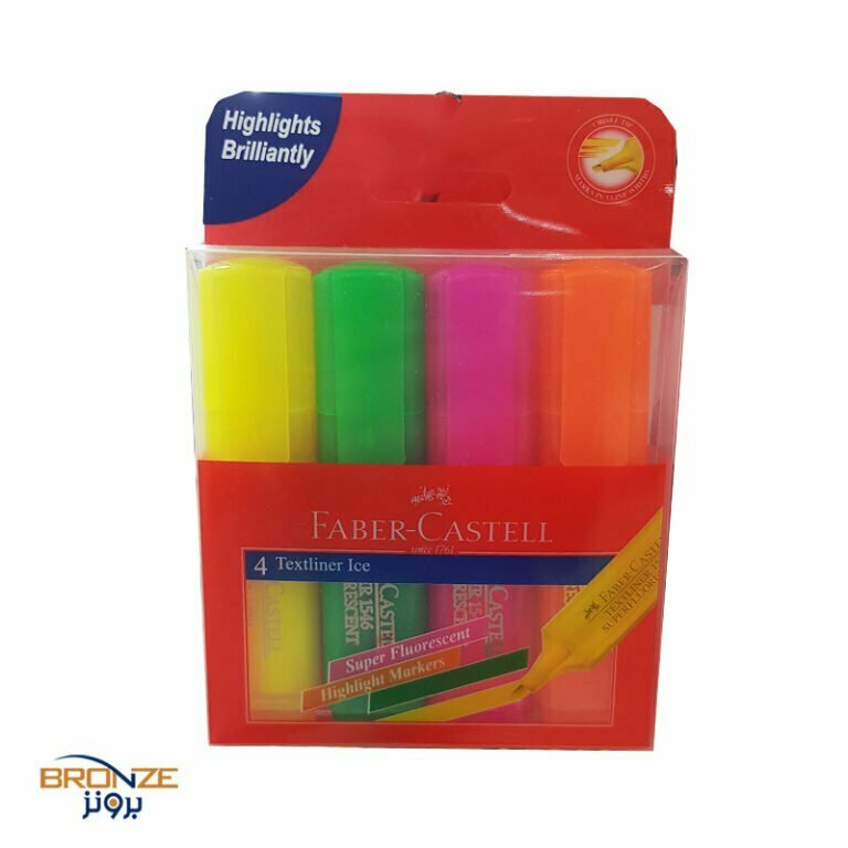 Highlighter Marker, Faber castell, 4 colors » Bronze.qa Online