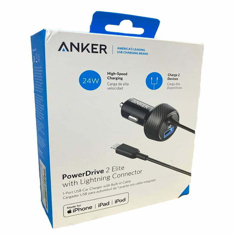 Anker car Charger, 24W, Speed, Smart, apple, Samsung-galaxy