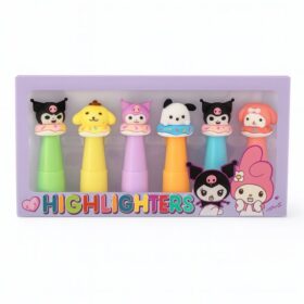 Cartoon Highlighter Set – 6 Colors with Cute Character Toppers 1 Cartoon Highlighter Set – 6 Colors with Cute Character Toppers 2