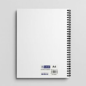 A4 Side Spiral Notebook – 100 Sheets – 10mm Square Grid – White 5 دفتر سلك جانبي Side Spiral Notebook